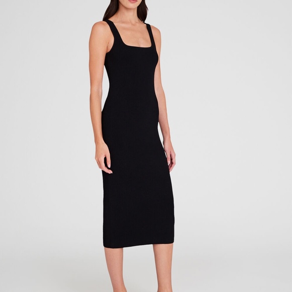 Club Monaco Sleeveless Black Midi Dress *Size XL - Picture 3 of 14